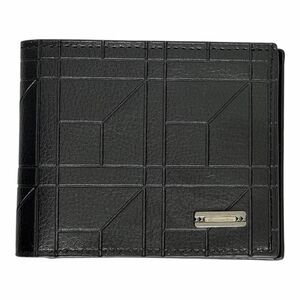 Men's Stylish Black Textured Bi-Fold Wallet